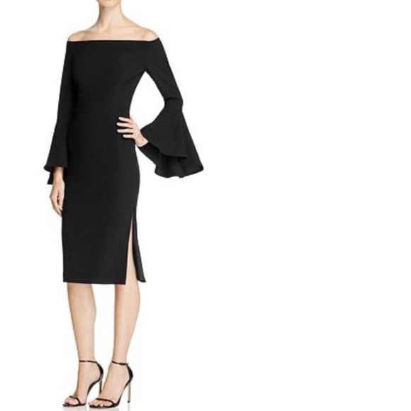 BARDOT 🖤 'Solange' Off Shoulder Midi Dress - Picture 3 of 7